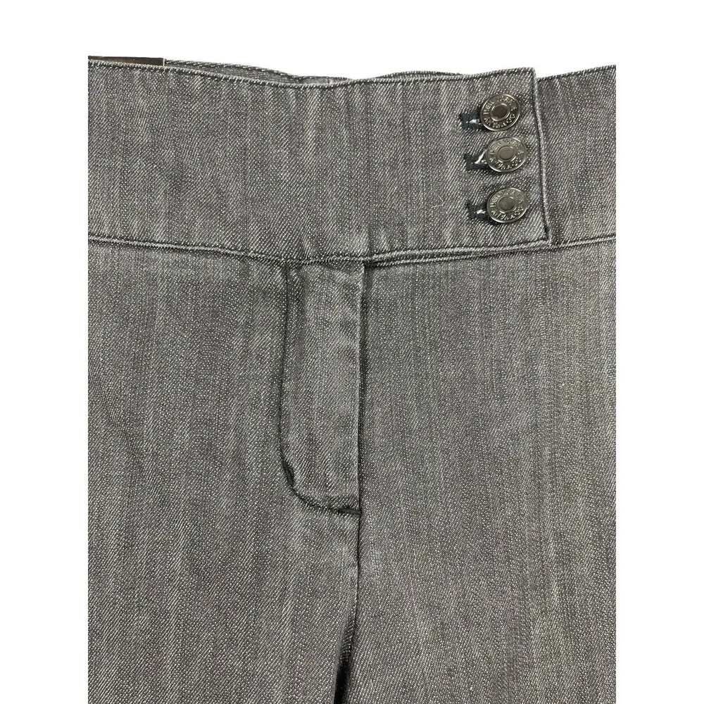 New York Co Battery Park Stretch Trouser Gray Wide Leg Uptown Rise 16 Denim NWT - Image 5