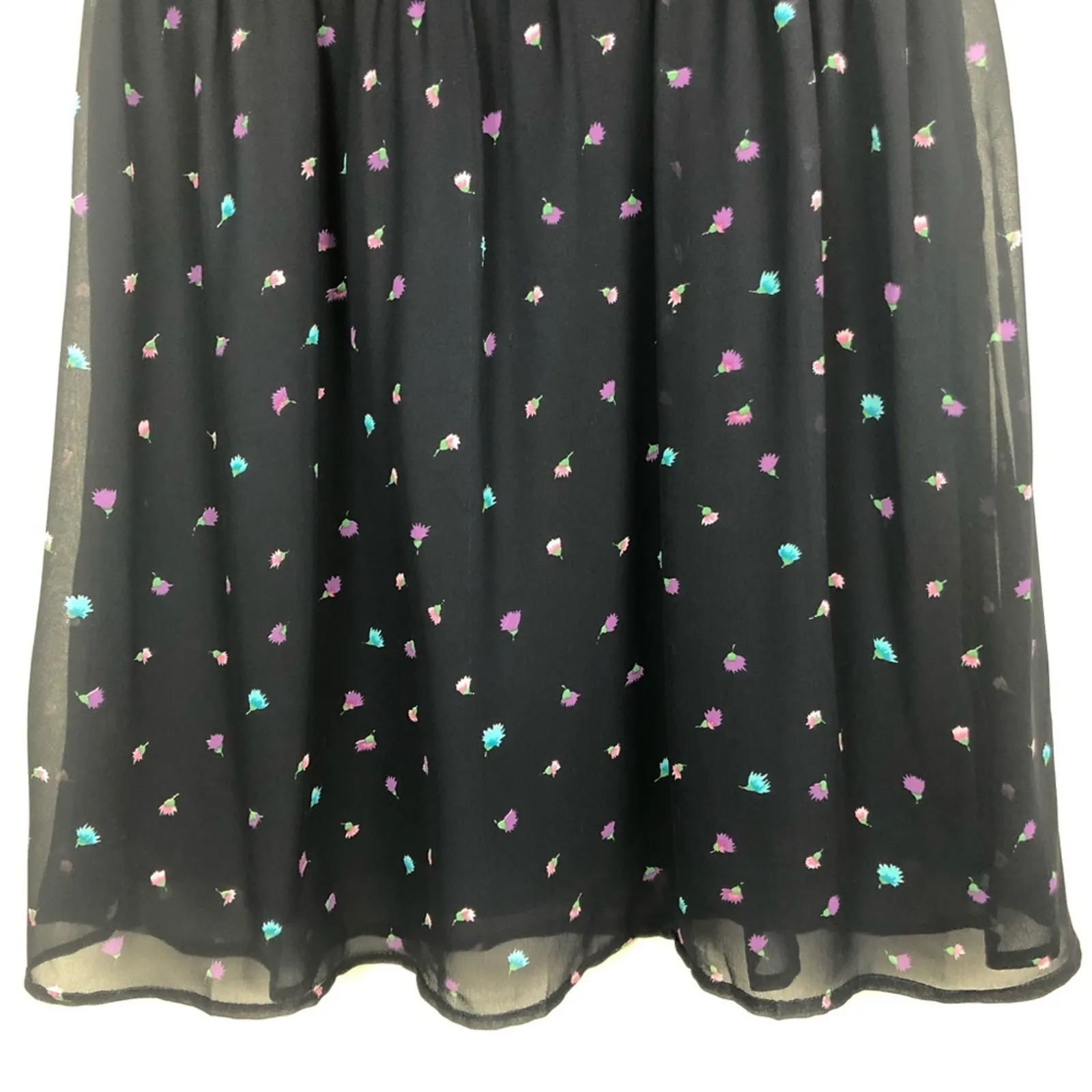 CALS Blue Chiffon Sheath Floral Dress - Image 5