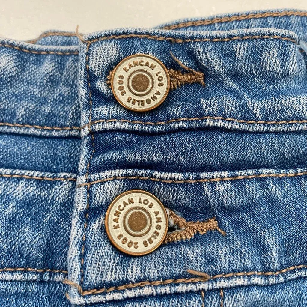 KanCan Denim Shorts Size 29 Women High Rise Frayed Hem Stretch Jean Shorts - Image 10