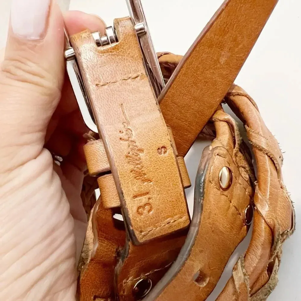 3.1 PHILLIP LIM Braided Leather‎ Belt in Tan - Image 2