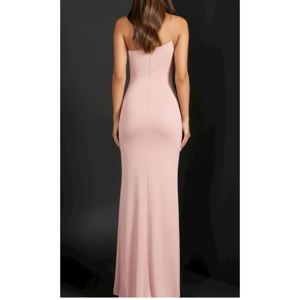 NOOKIE Lust One Shoulder Gown, Blush, Medium - Image 5