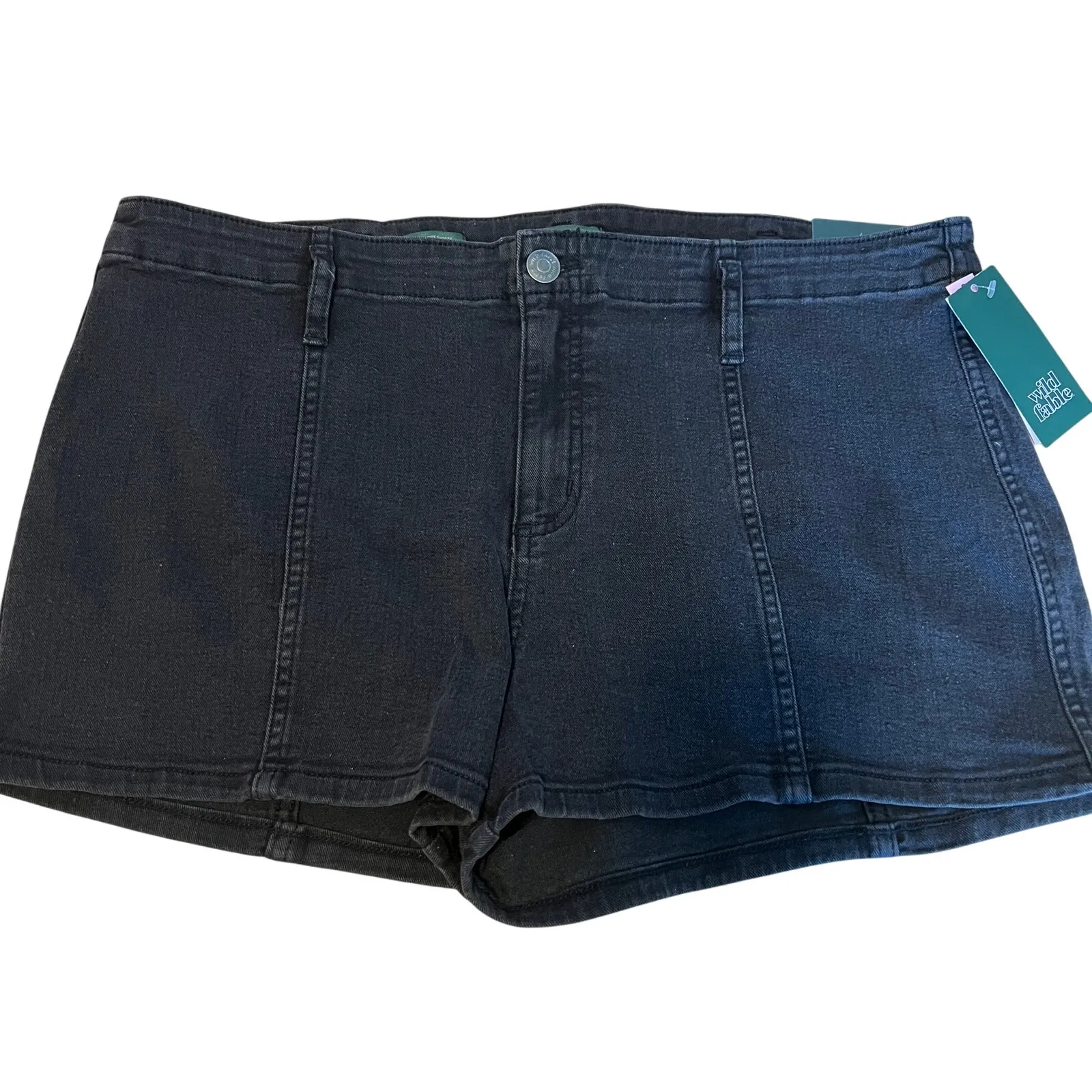 Wild Fable Women's Black Wash Super High Rise Jean Shorts - Size 16 - NWT - Image 11