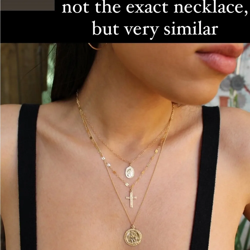 Express Layered Multi Chain Cross & Coin Y Necklace - Image 9