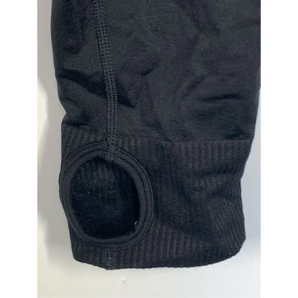 PINK Active Women’s Raglan Long Sleeve Cropped Quarter-Zip Top Black Size M/L - Image 4