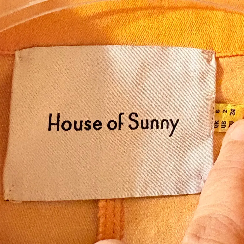 House of Sunny Orange Boiler Suit Jumpsuit Size 2 - Image 3