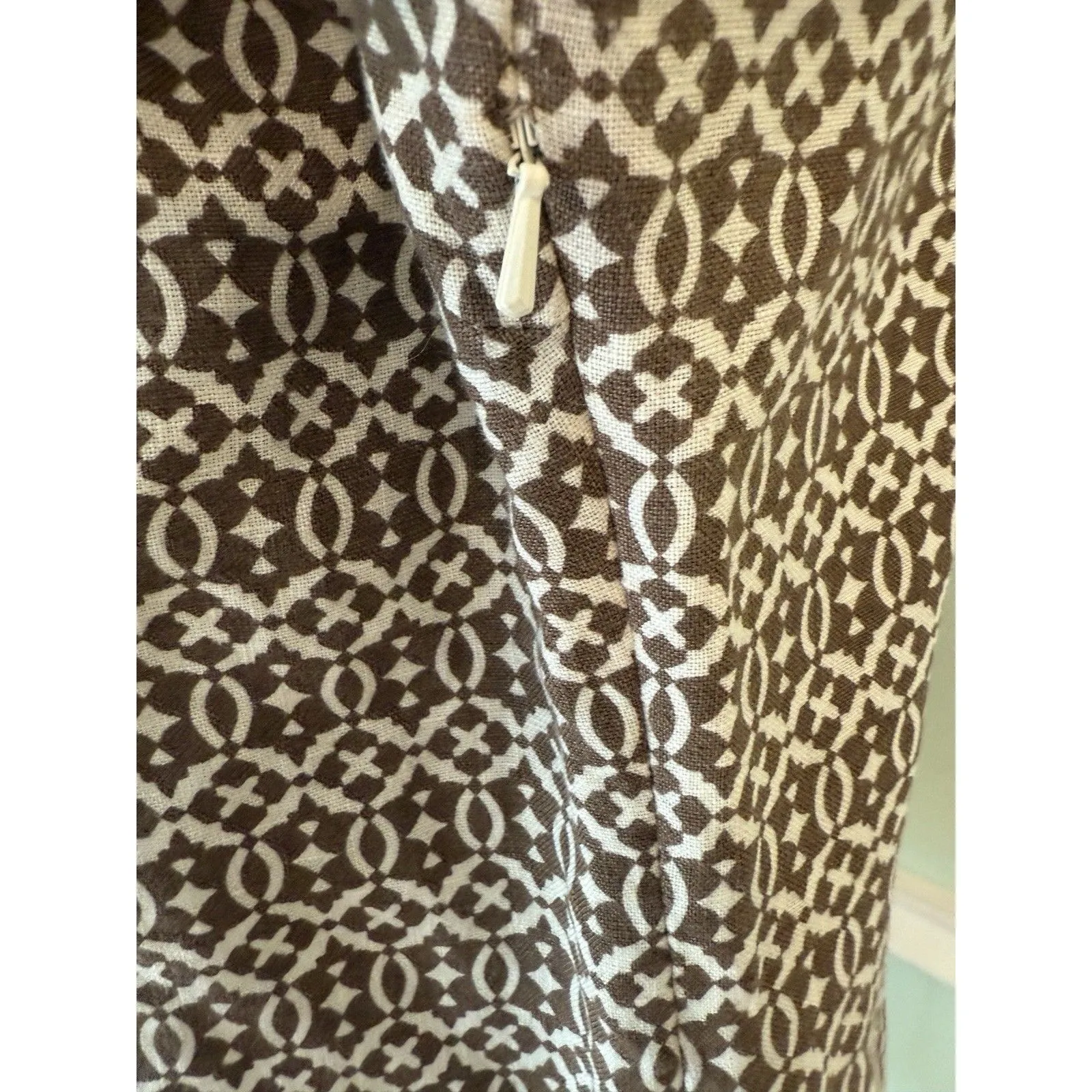 Tory Burch Embroidered Linen Faux Mirror Work  V Neck Tunic  Small Tunic - Image 6