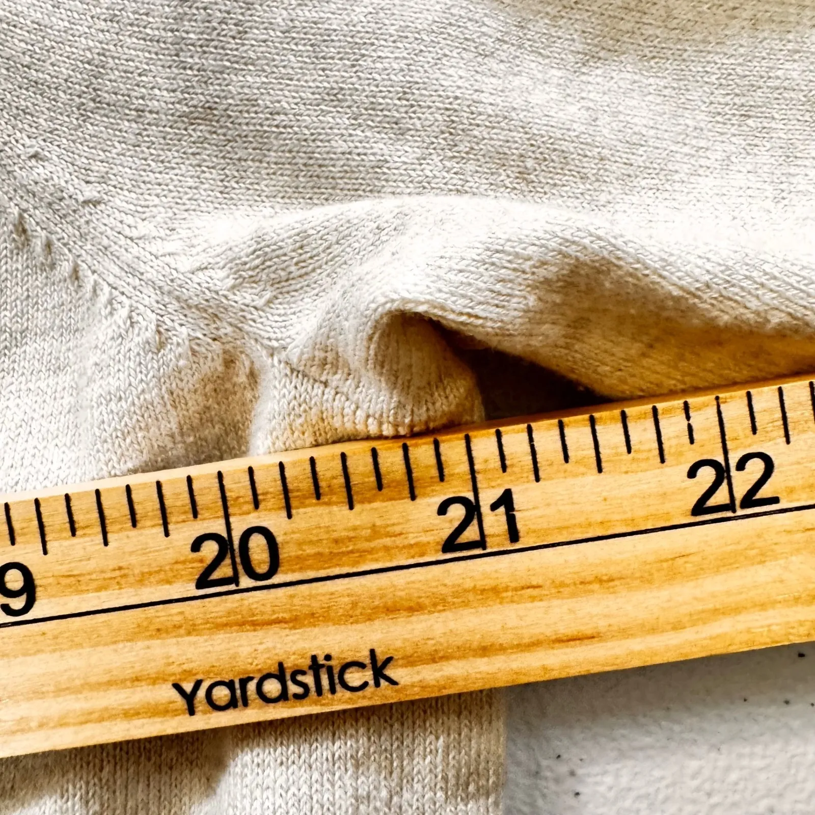 Eddie Bauer Women's xL babydoll Beige Knit Cardigan‎ Sweater 3/4 Sleeve V Neck - Image 3