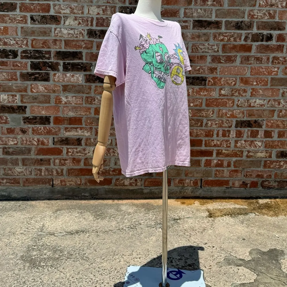 Rick and Morty Adult Swim branded pink cotton t-shirt / M / Excellent condition - Image 7