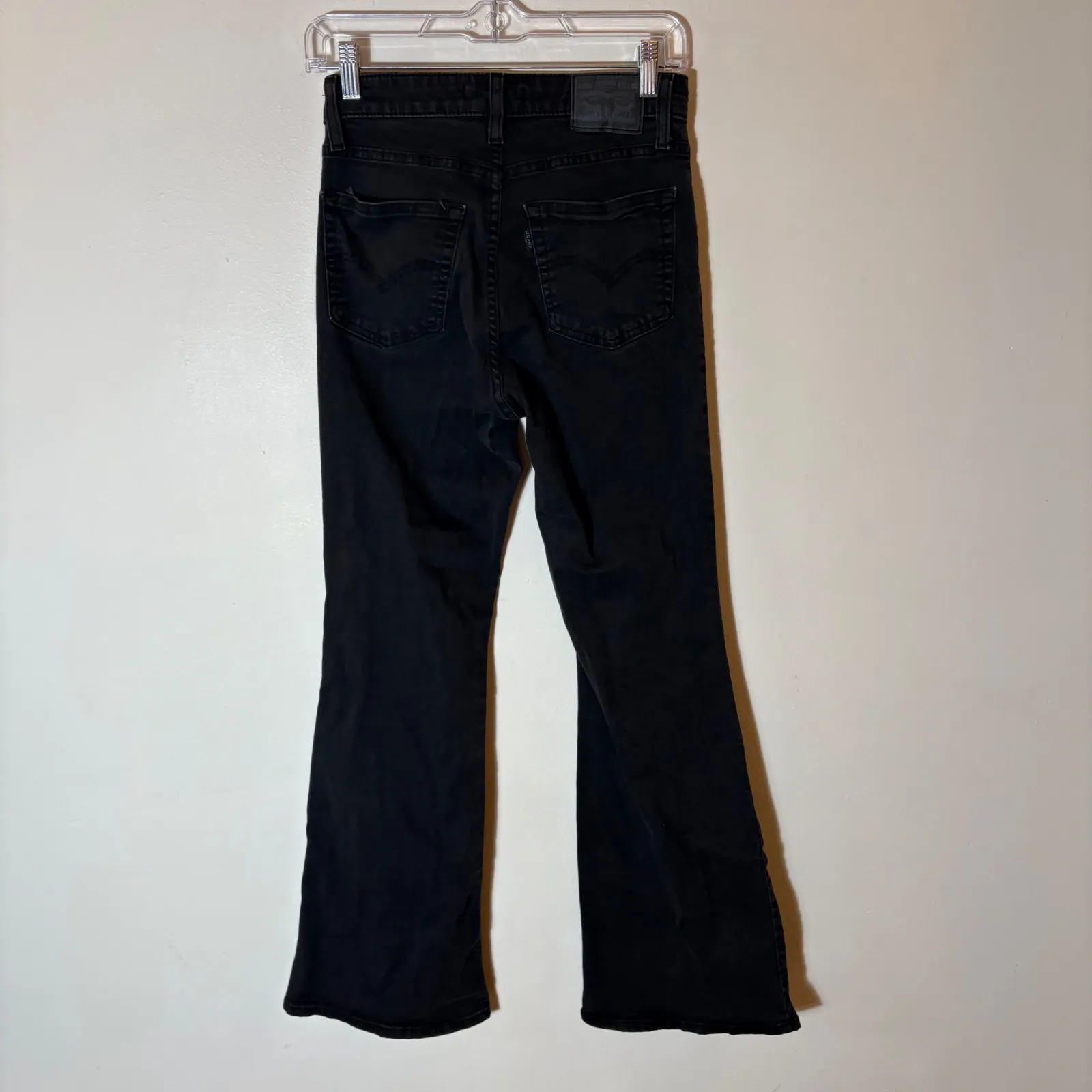 Levi's 726 Flare Black Denim Jeans Size 27 - Image 5