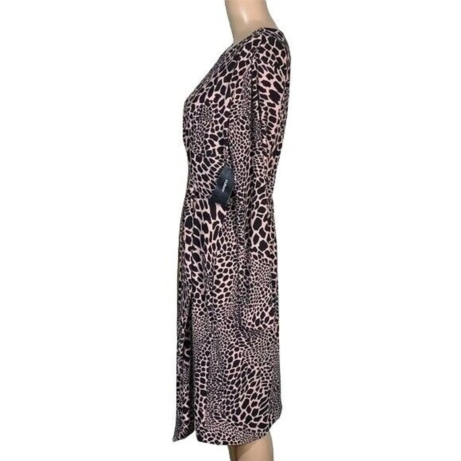 Alfani Womens Sheath Dress Stretchy Animal Cheetah Print Pink Black Small - Image 8