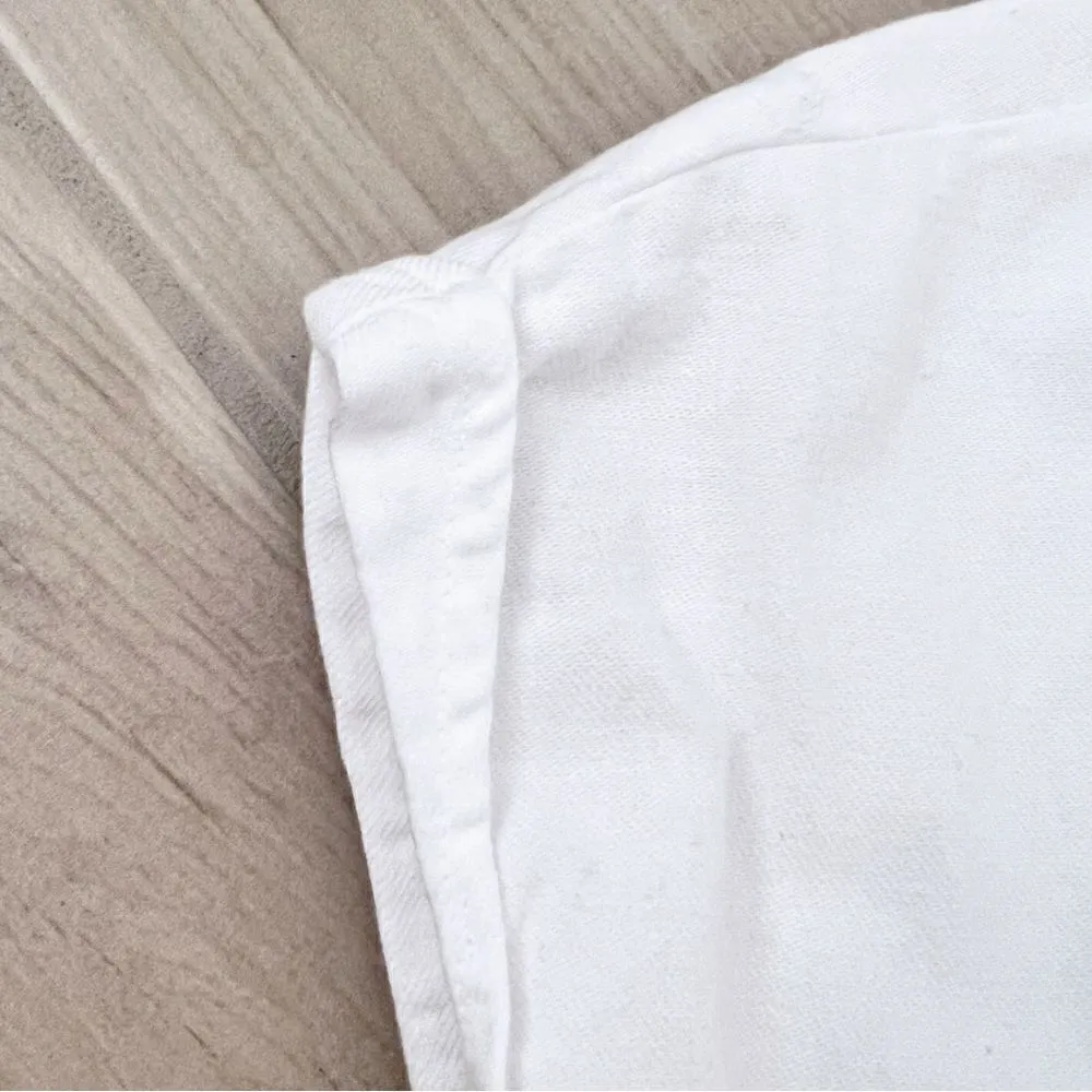 MONROW Cotton Twill Pocket Romper White Sz S White - Image 13