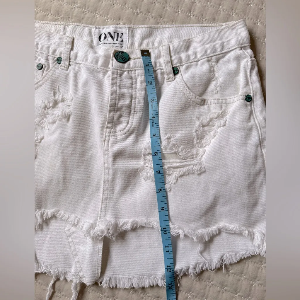 One teaspoon white denim‎ skirt size 27 - Image 10