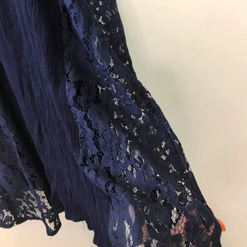  navy blue summer mini dress lulumari S flowy boho summery Beachy - Image 7