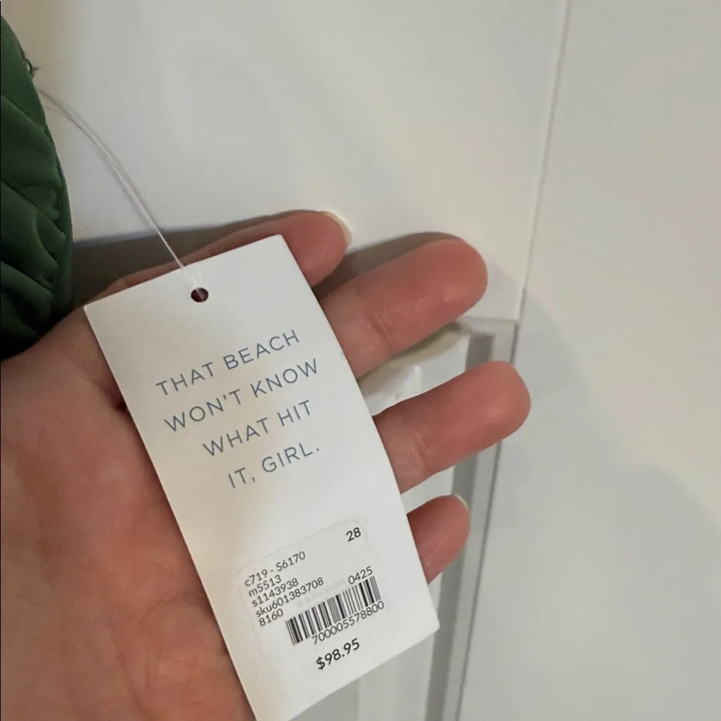 Cacique women’s swimsuit size 28 NWT Green - Image 2