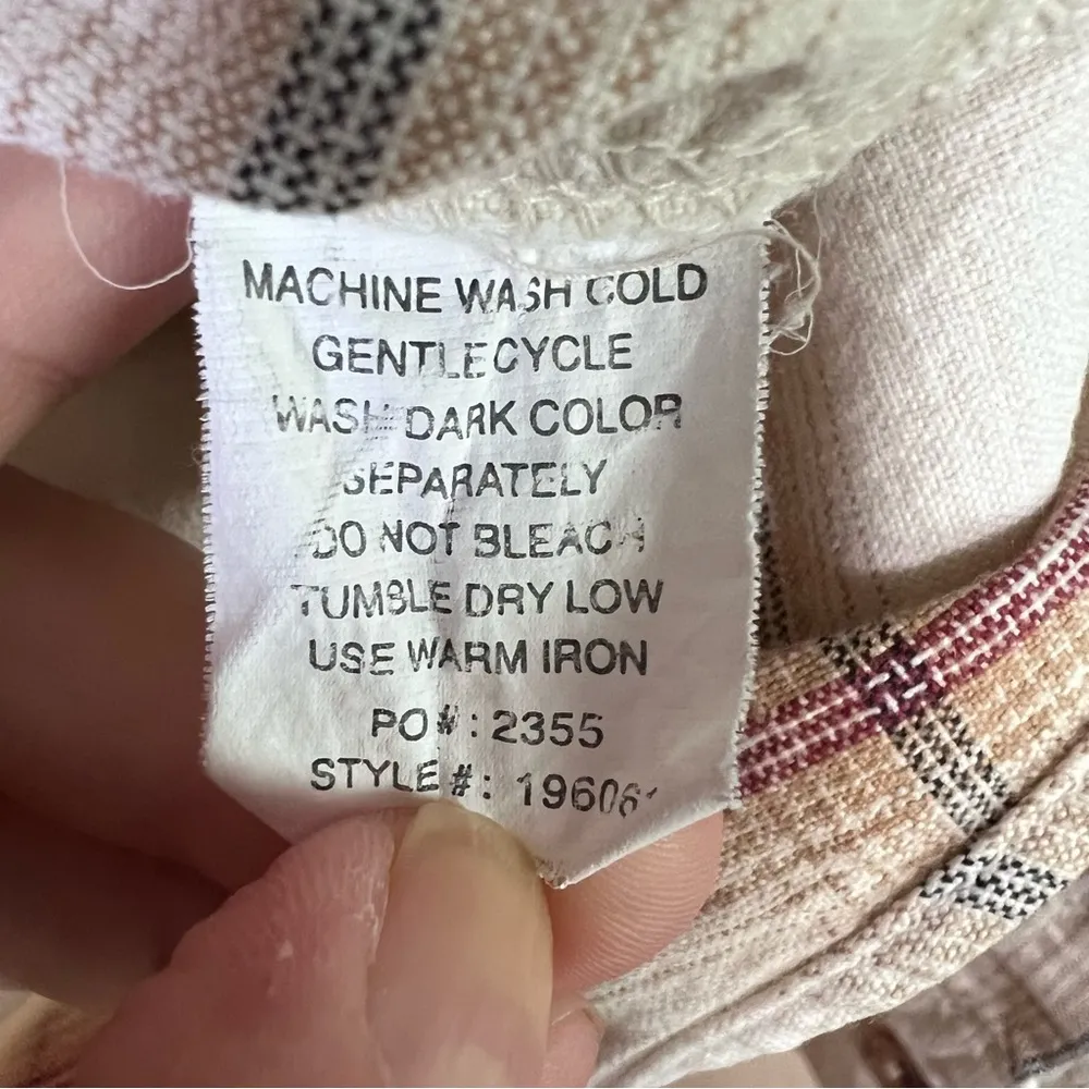 Bit & Bridle Ladies Western Plaid Button-up Shirt Collar Pocket Horse Sz Medium - Image 8