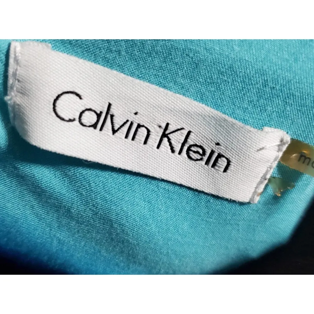 Calvin Klein Women's Multicolor Rayon Round Neck Sleeveless Knee Length Dress - Image 9