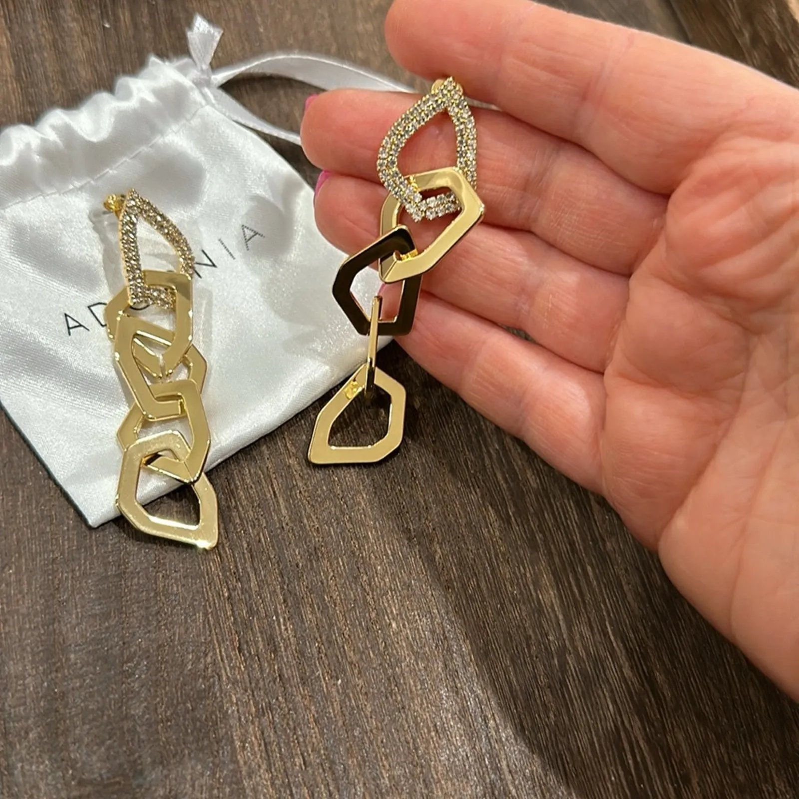 Anthropologie Adornia organic link drop earrings - Image 5