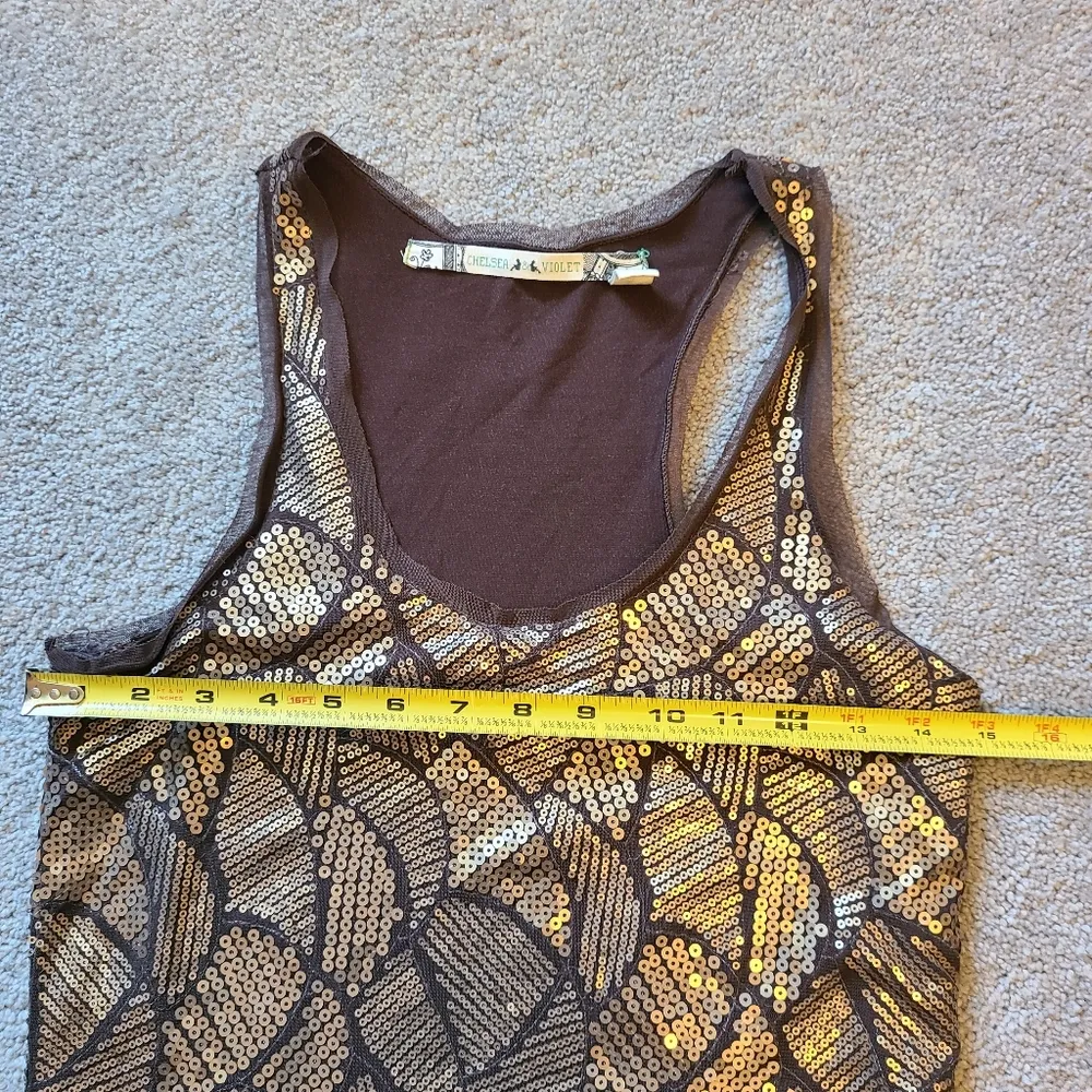 Chelsea & Violet Dress Size Small Racerback Sequin Mini - Image 8