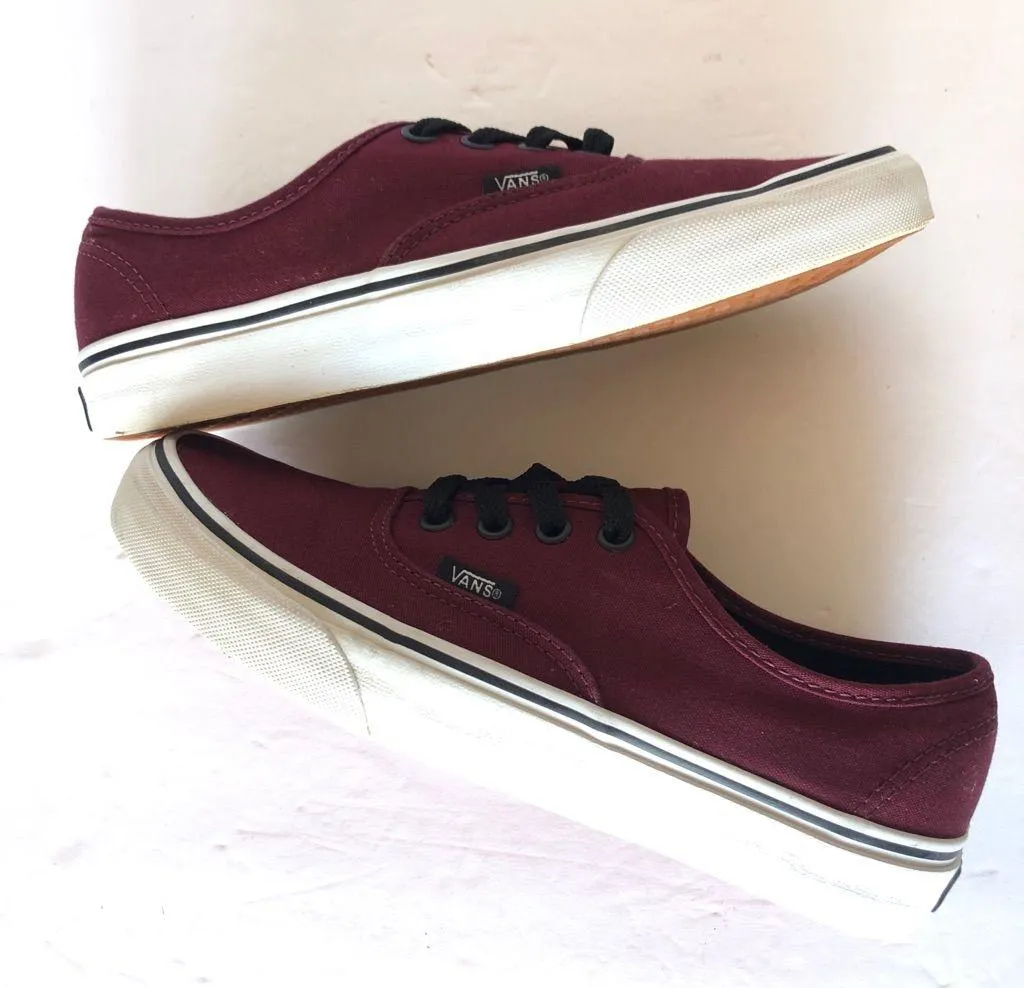 Vans Authentic Lo Burgundy Red Canvas Women Shoes 7.5 - Image 3