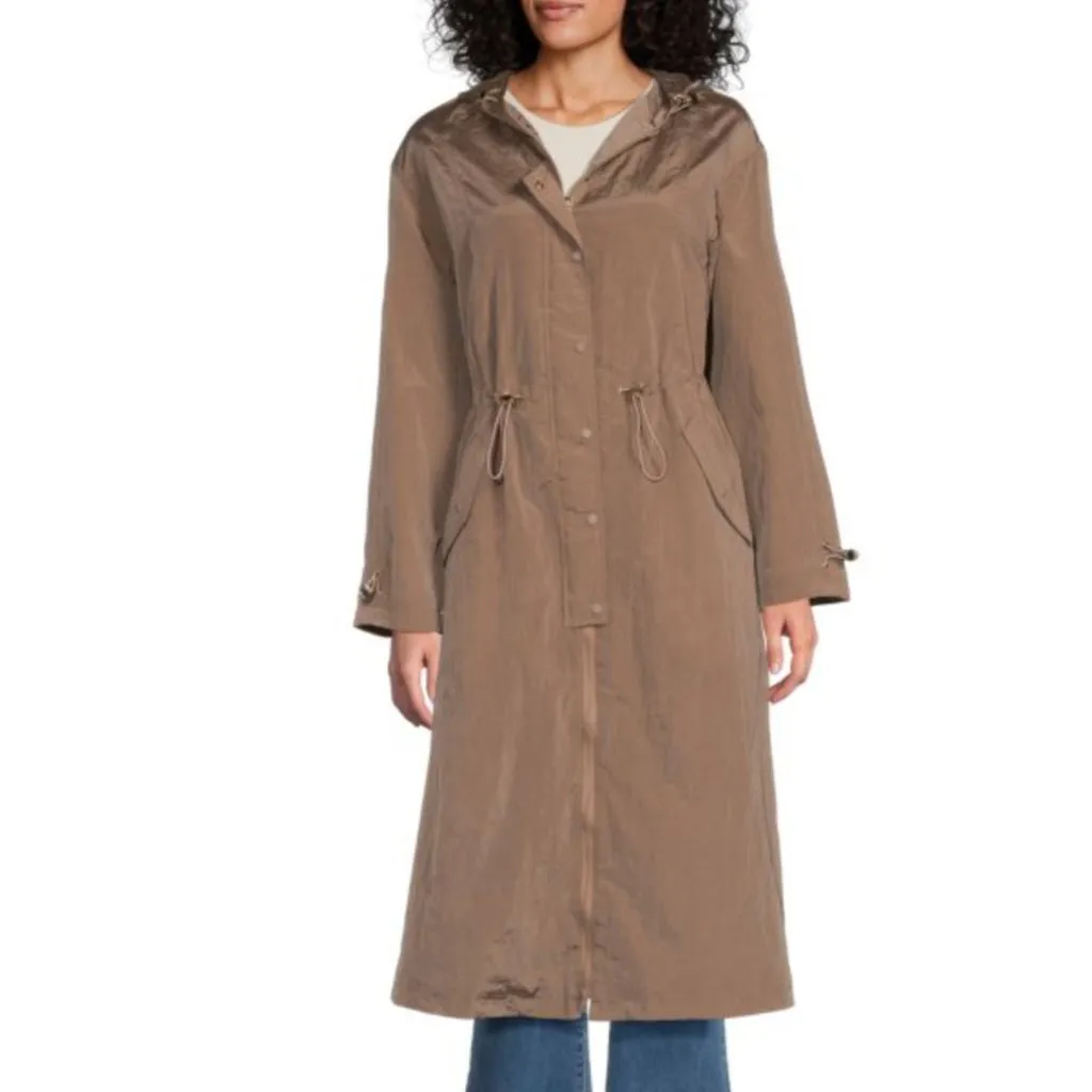 NWT Guess Kelsi Hooded Midi-Length Parka Color: SUMMER CLAY - Image 3