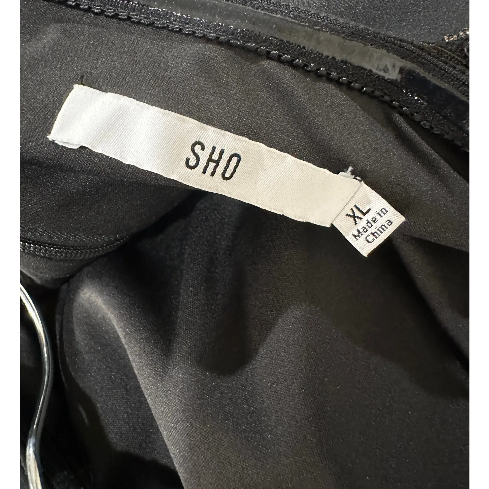 SHO by Tadashi Shoji Beaded Appliqué One-Shoulder Jumpsuit Black Size XL NWT - Image 16