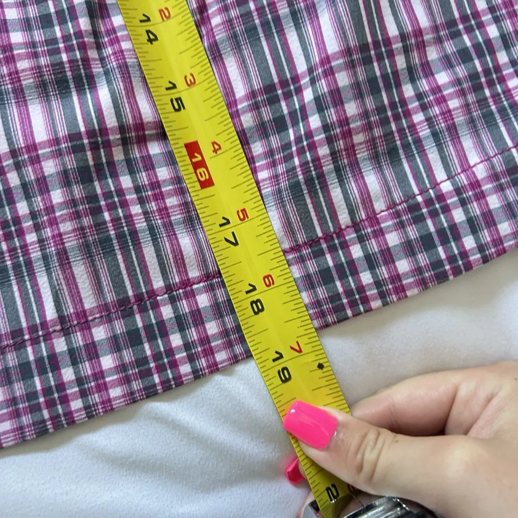 Annika Cutter & Buck Womens 8 Pink Plaid Golf Tennis Skort Skirt Shorts Stretch - Image 4