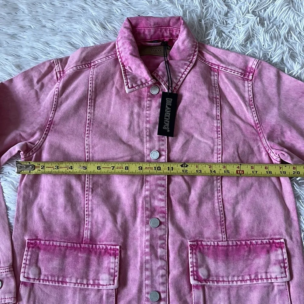Blank Nyc Women’s Cotton Raspberry Sorbet denim Shacket size XS - Image 4