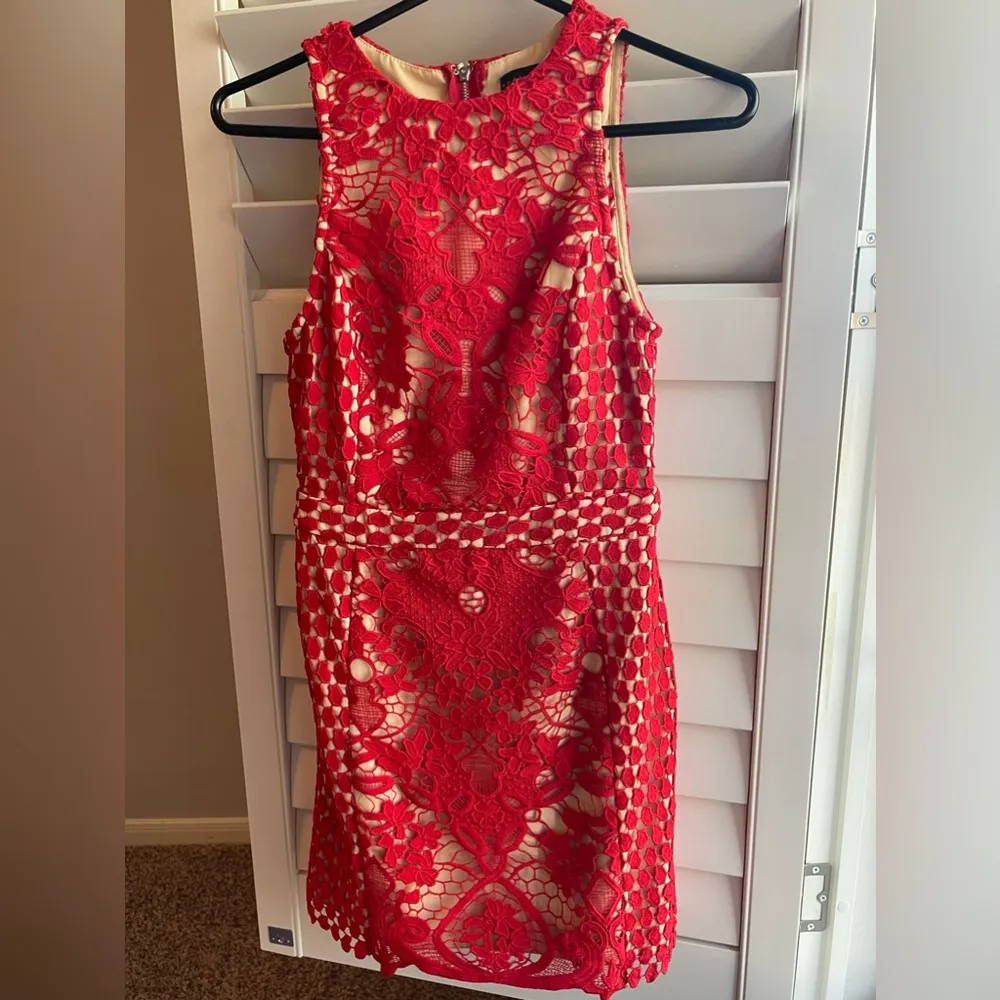 REVOLVE High Neck Floral Crochet Dress in Red
Endless Rose {XS} - Image 5