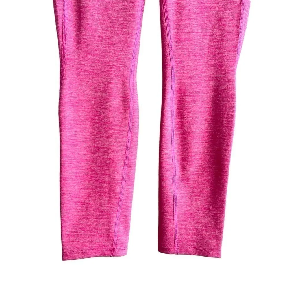 The North Face Fitted High Rise Crop Leggings‎ Ribbed Waistband Heather Pink, S - Image 6
