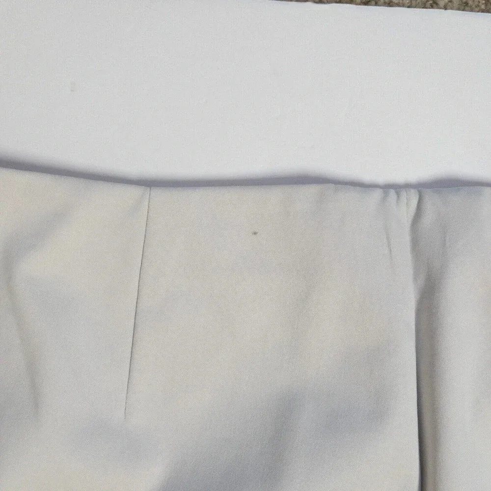 Lafayette 148 NY New $328 Stretch Cropped Bleecker Pants Vapor White size 8 - Image 8