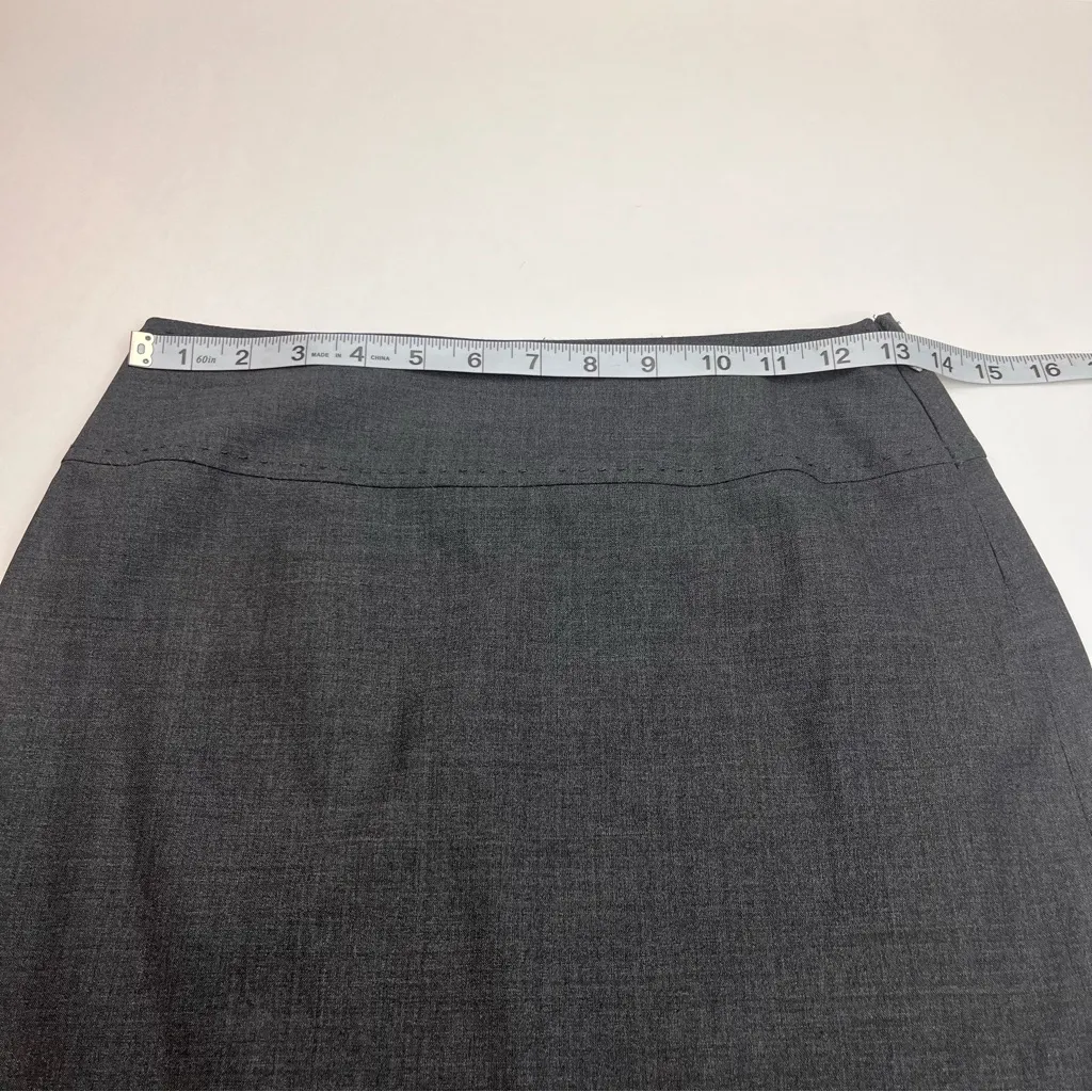 Elie Tahari Womens Size 2 Grey Gray Wool Blend Skirt Preppy Office Professional - Image 4