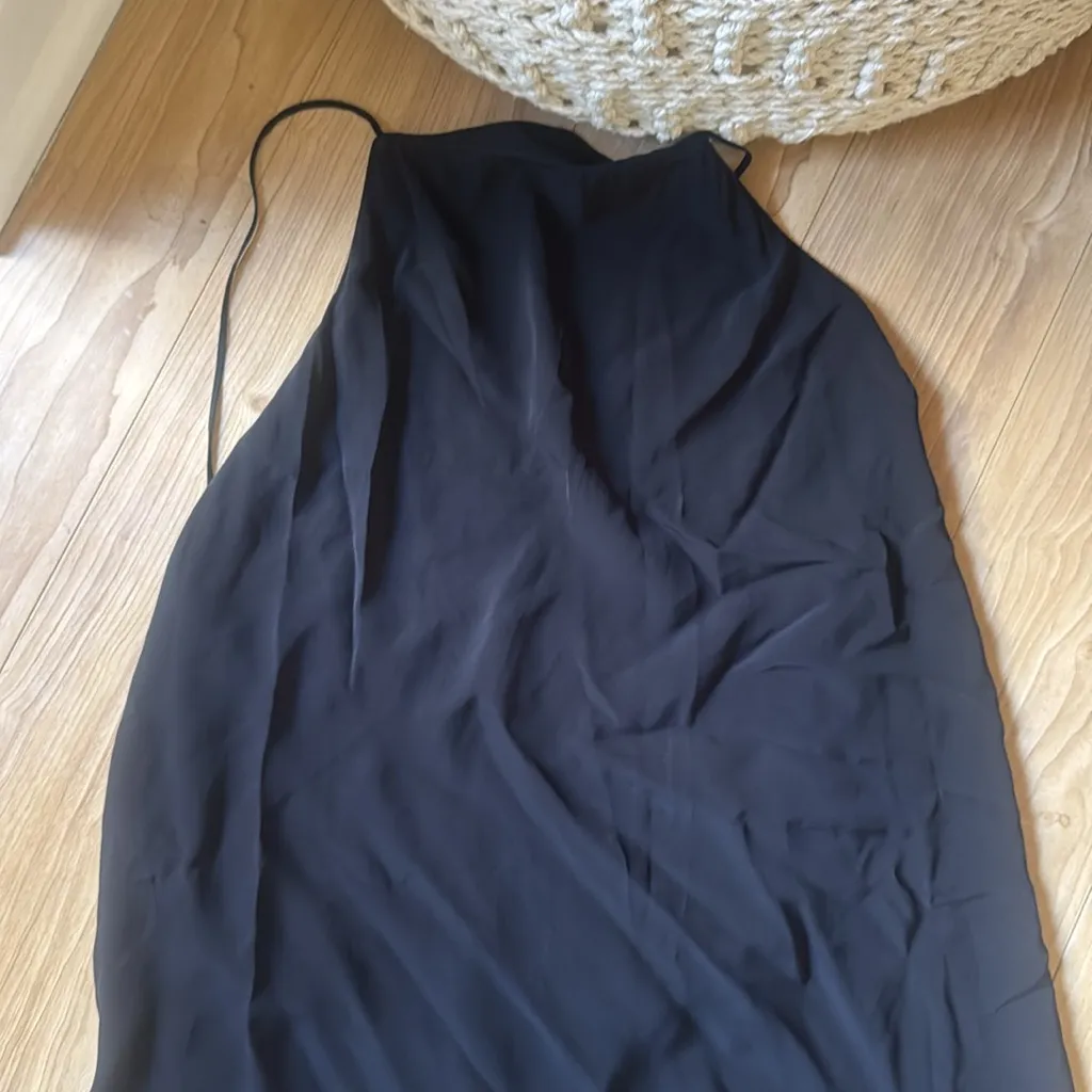 ADRIANA DEGREAS INAMORATA BARE BACK Black Maxi Dress - Image 3