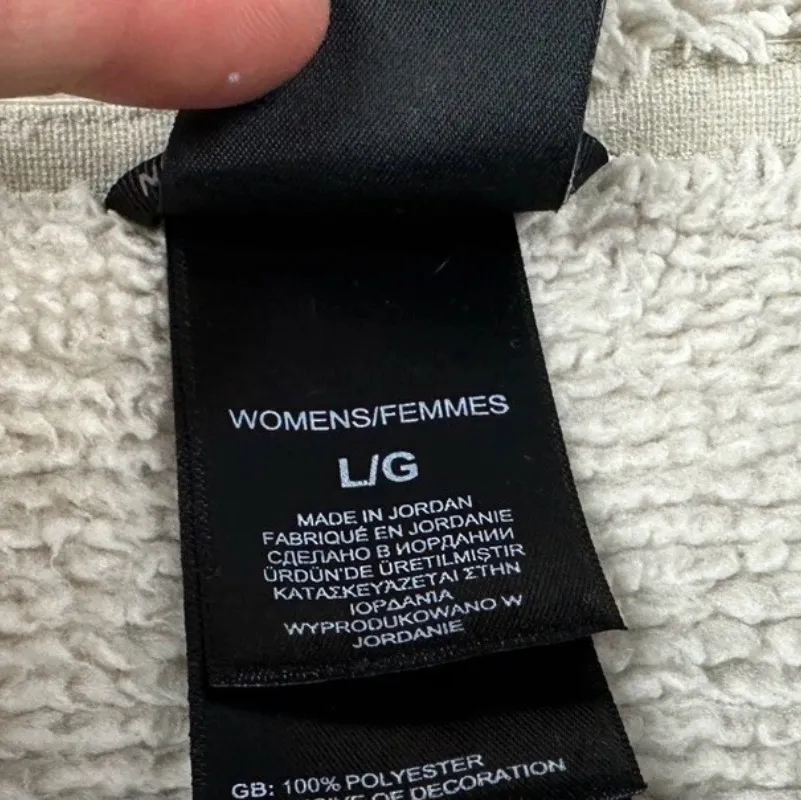 The North Face Women's Grey Full Zip Fuzzy Fleece Osito Jacket Gray Sz Large - Image 5