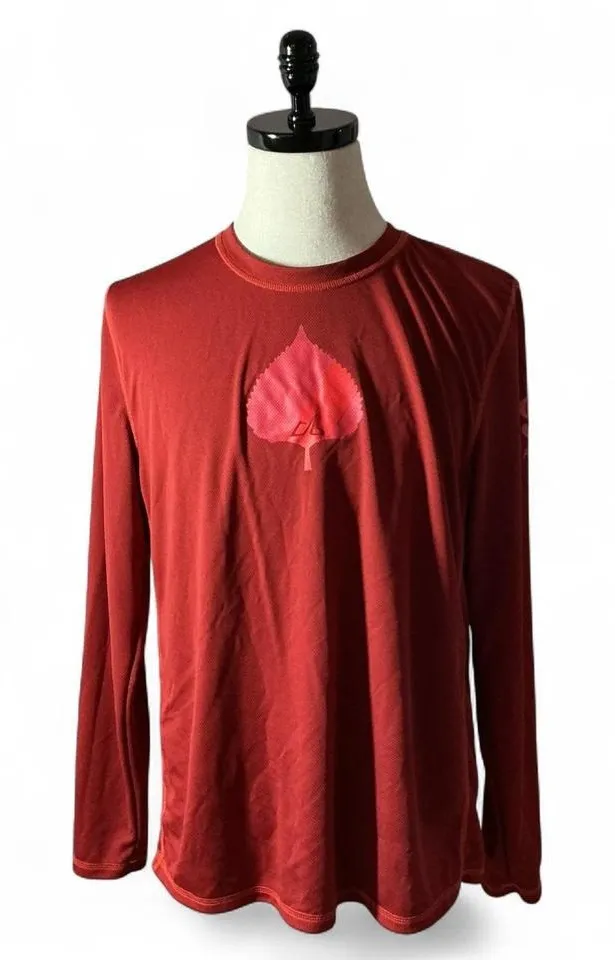 Albion Revel Big Cottonwood Marathon Long Sleeve Shirt Red Women's L Graphic Tee - Image 1