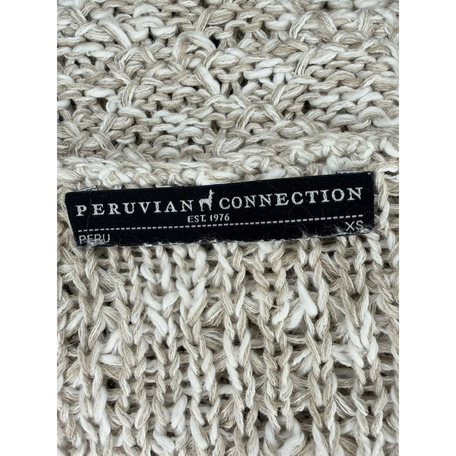 Peruvian Connection Porto Pullover Knit Top 3/4 Sleeves Size XS EUC!! - Image 3