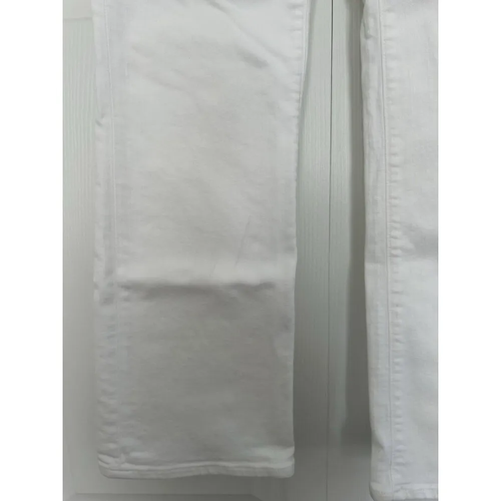 Madewell Mid Rise Kick Out Ankle Length Jeans Pure White Womens Size 25 - Image 10