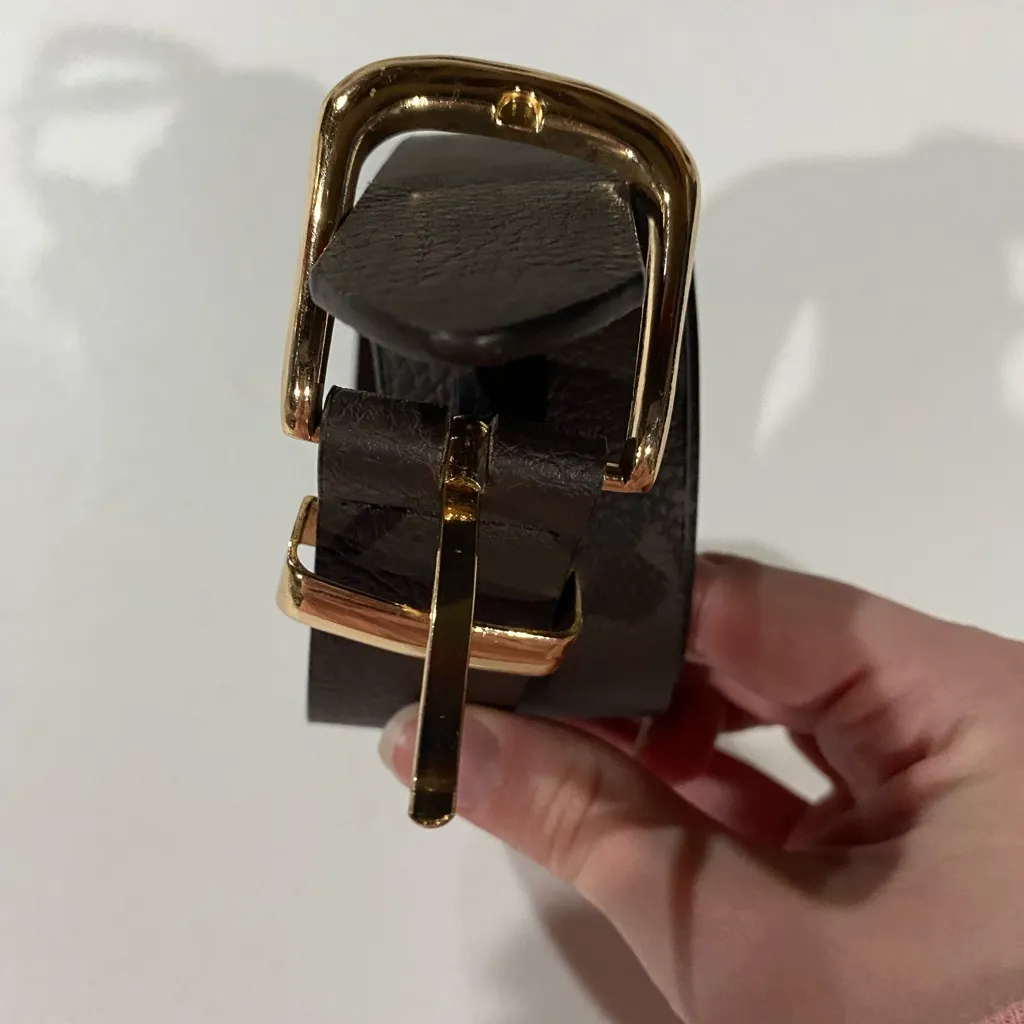 Primark Brown and gold accent belt small - Image 2