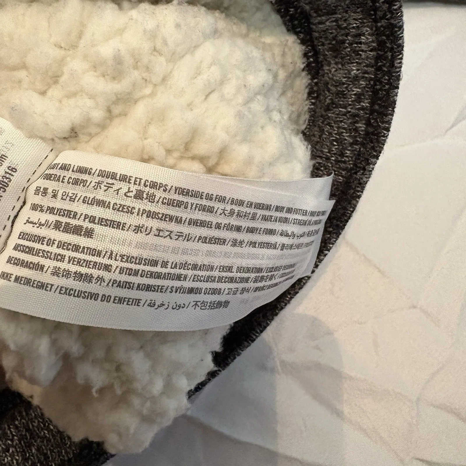 Abercrombie & Fitch Jacket Women's S Gray Knit Sherpa Lined Trucker - Image 5