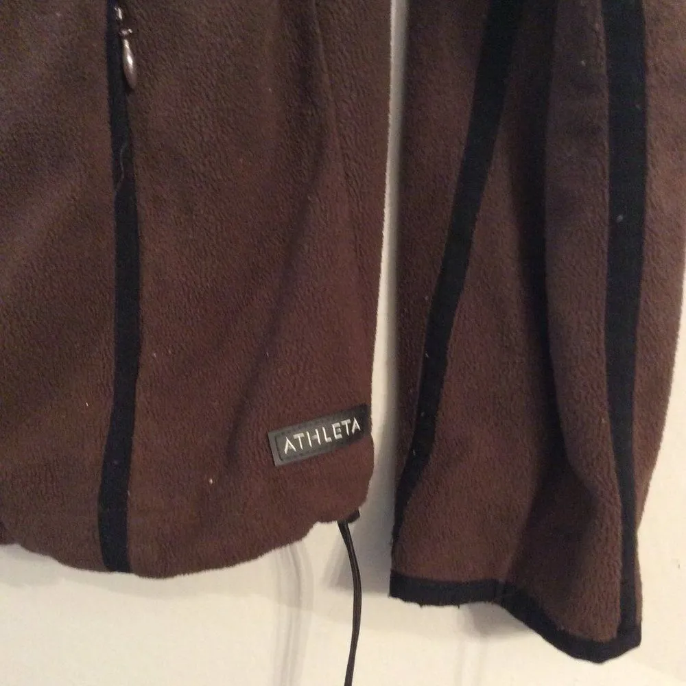 Athleta Brown Medium M women's zip up jacket stretch athleisure workout - Image 4