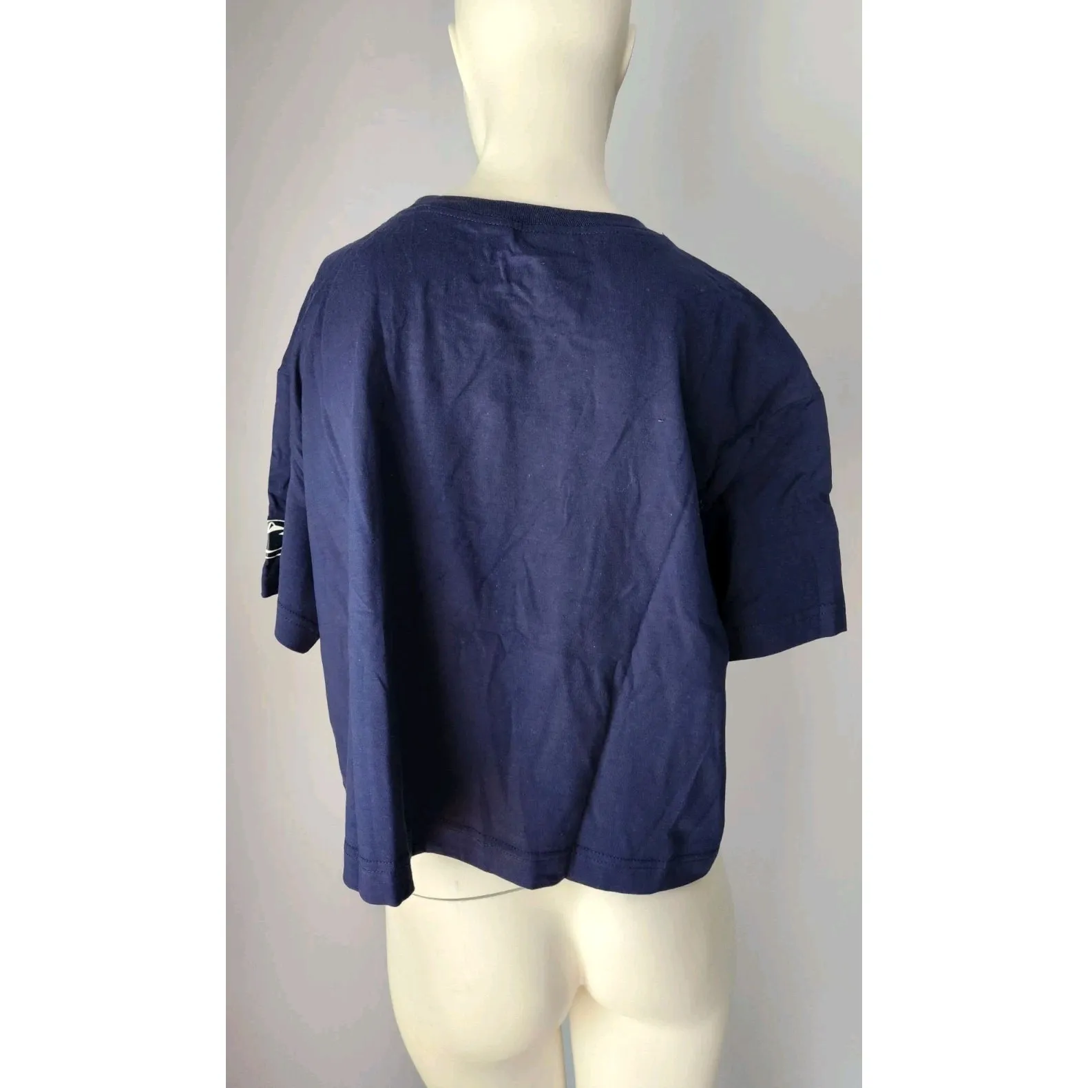 NWT Nike Womens Penn State Loose‎ Fit Navy Cropped Cotton T Shirt Sz Medium Tall - Image 11