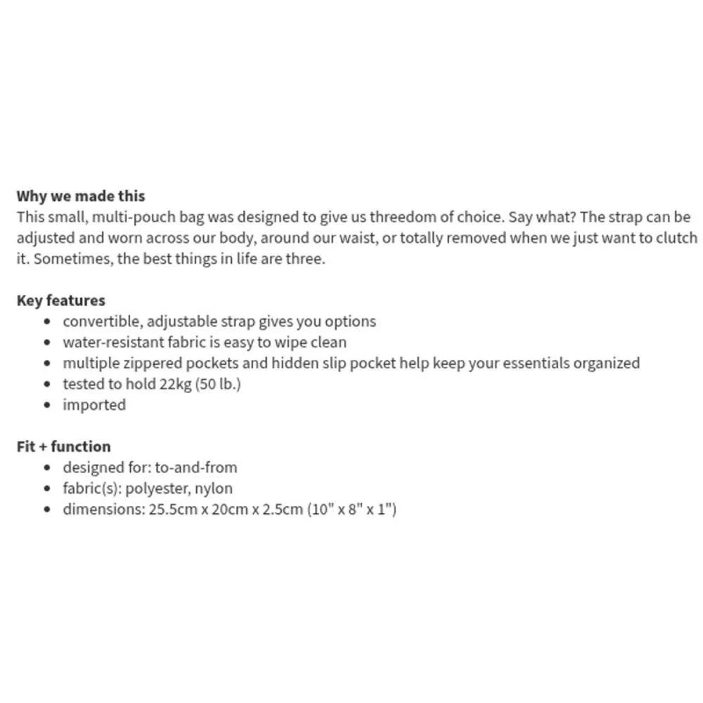 Lululemon Hip To Be Free Bag Print Black Mirage Convertible Adjustable - Image 10