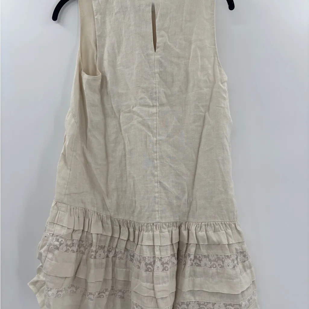 J.Crew Petite Maxine ruffle-trim dress in linen - Image 6