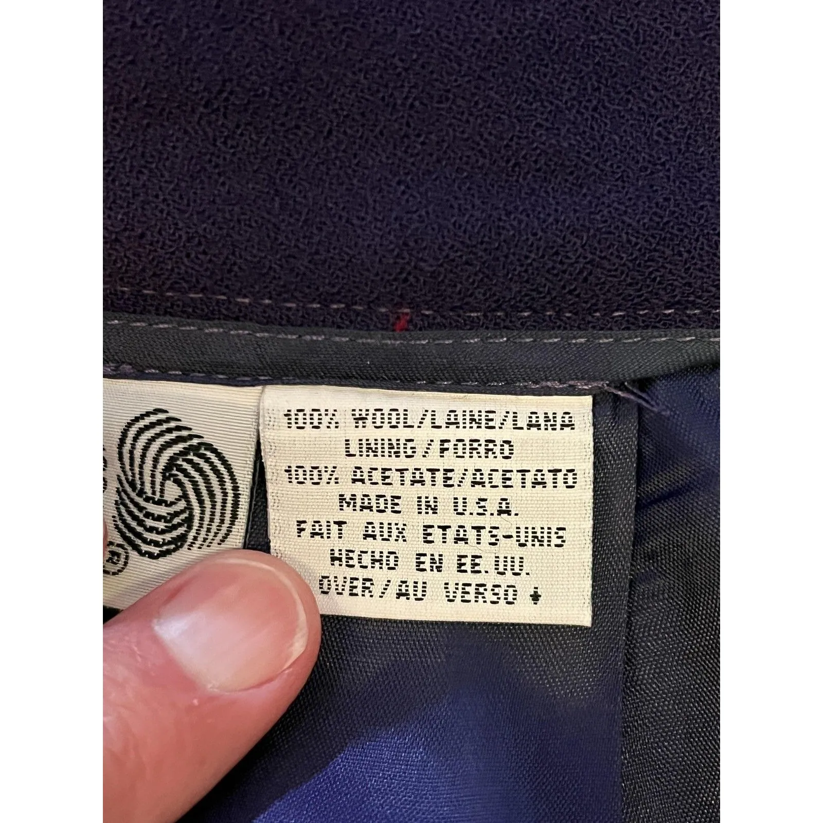 JH Collectibles Skirt Womens Purple Wool Lined Maxi Front Slit Made in USA Size L - Image 11