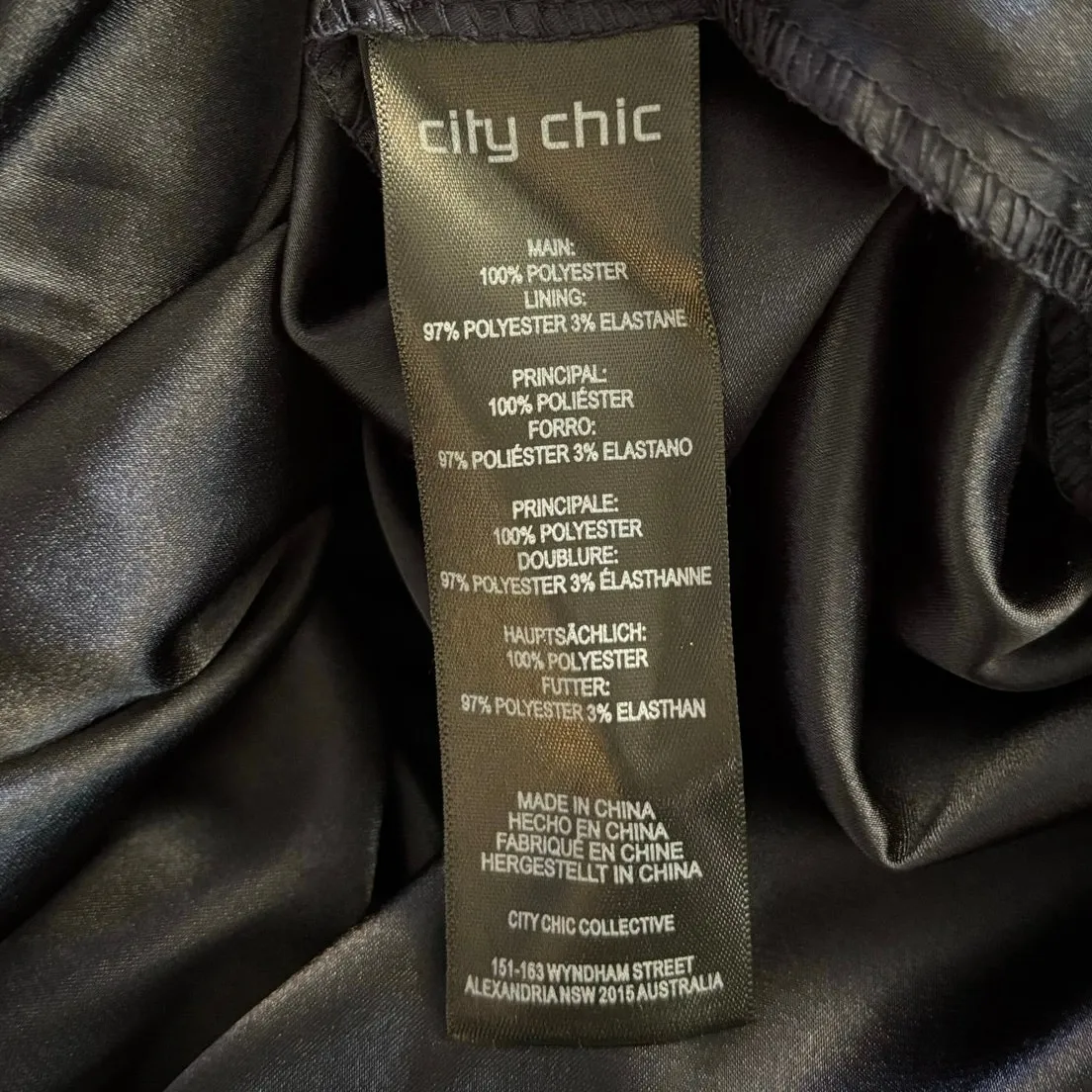 NEW City Chic Plus Size S 16 Sensual Satin Evening Dress  One Shoulder Navy Blue - Image 6