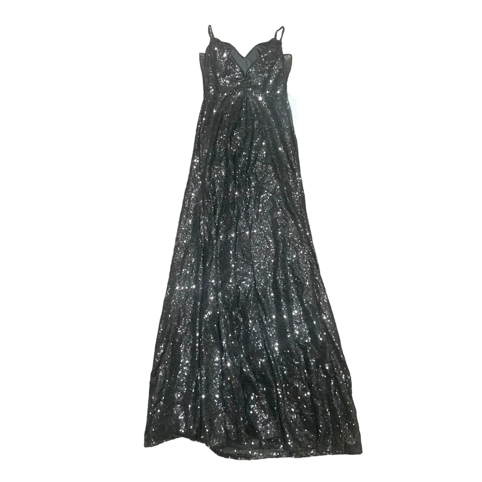 AZAZIE STELLAR Mermaid Sequin Floor-Length Dress Black Size A2 NWT Prom‎ Formal - Image 7