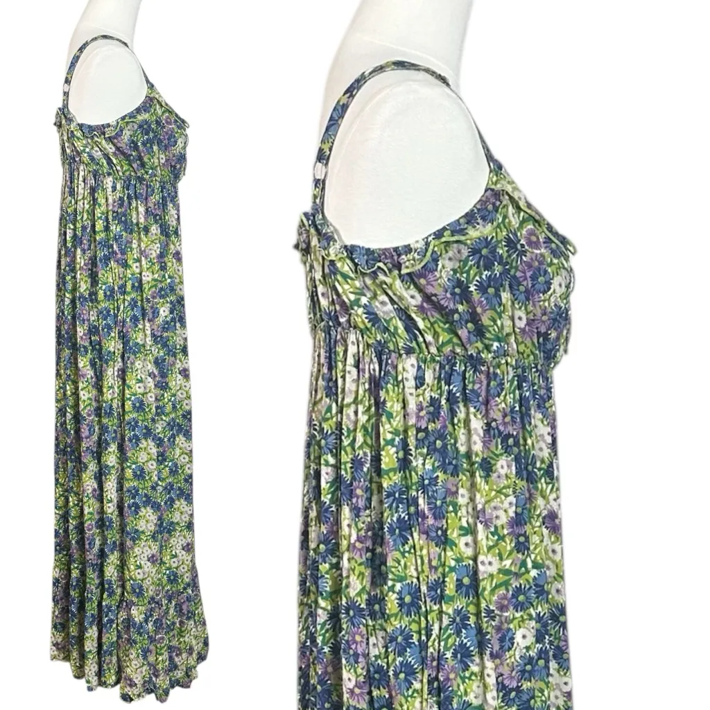 Natural Life Bohemian Retro 70s Floral Child Elizabeth Maxi Dress Sundress Small - Image 6