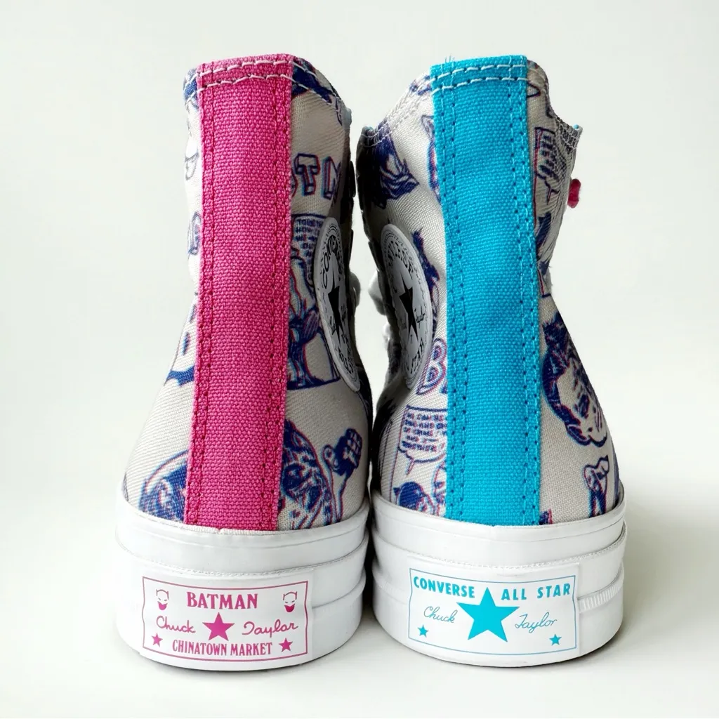 Converse Chinatown Market Batman Sneakers Womens Size 6.5 Shoes High Tops Retro - Image 4