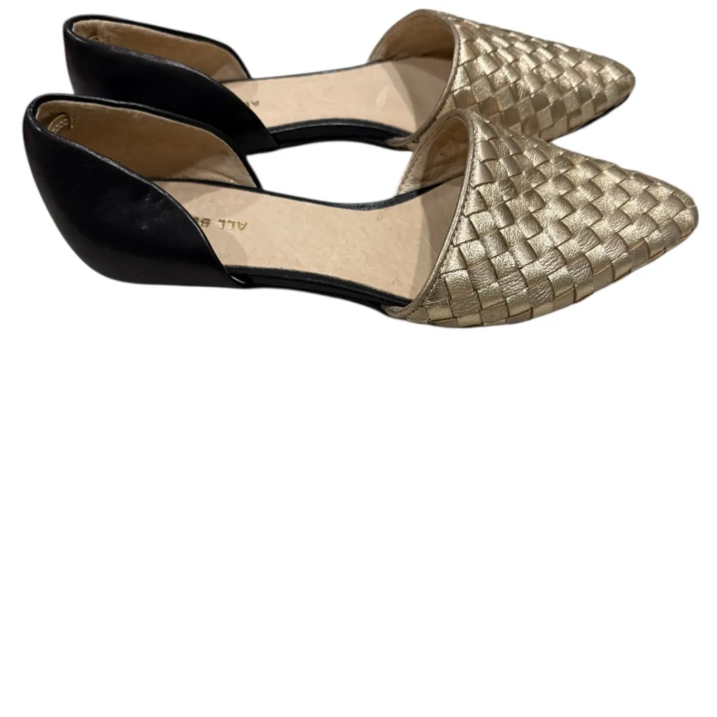 “All Black” d'Orsay shoe black and metallic gold by size 36 = size 6 - Image 3