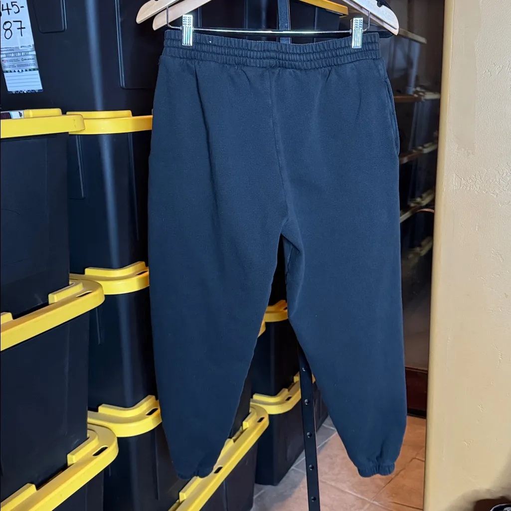 PINK Victoria's Secret Black Ivy Fleece Campus Sweatpants Joggers Size Small - Image 11