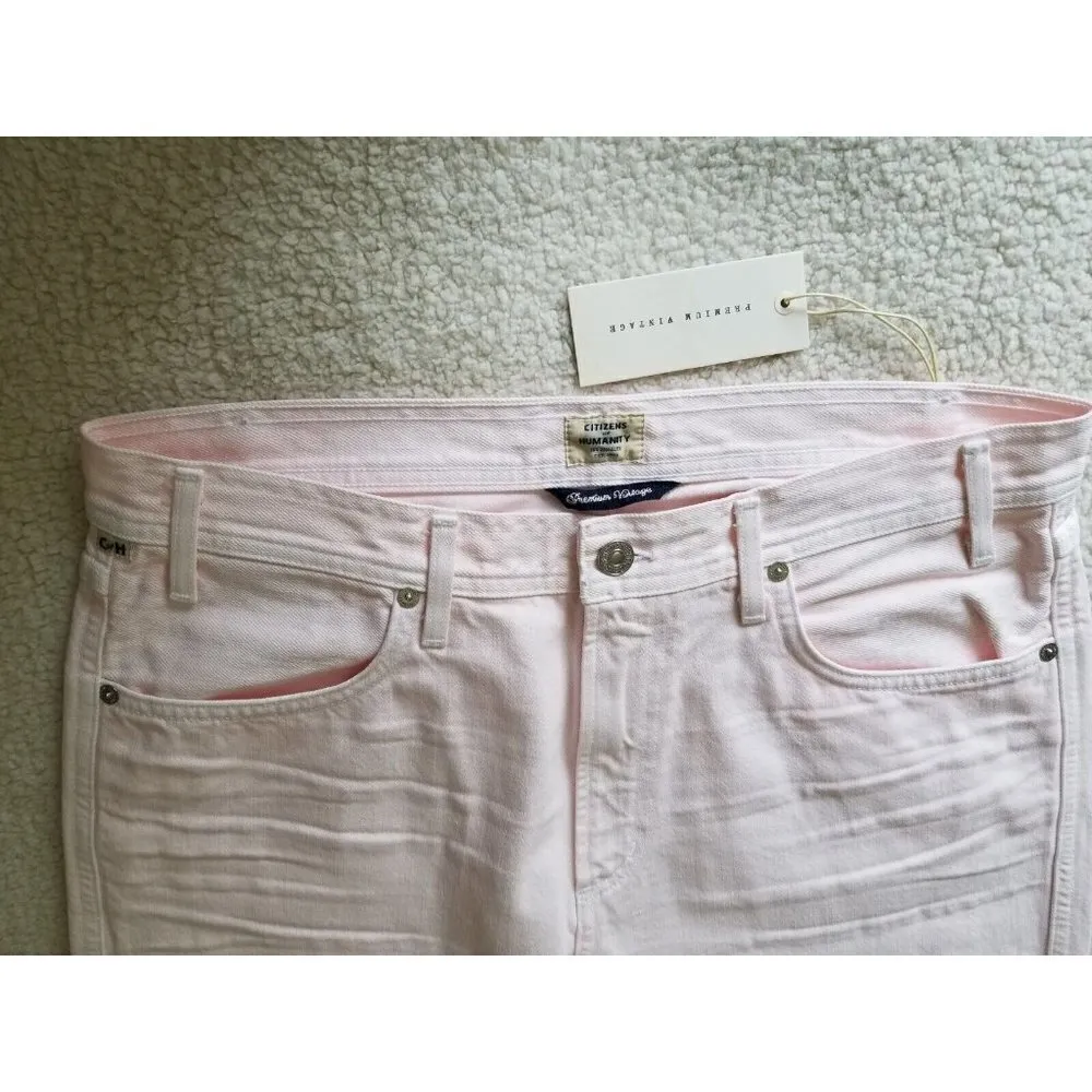 Citizens Of Humanity Jeans Abi Zipper Cargo in Carnation Pink Women's Size 24 - Image 9